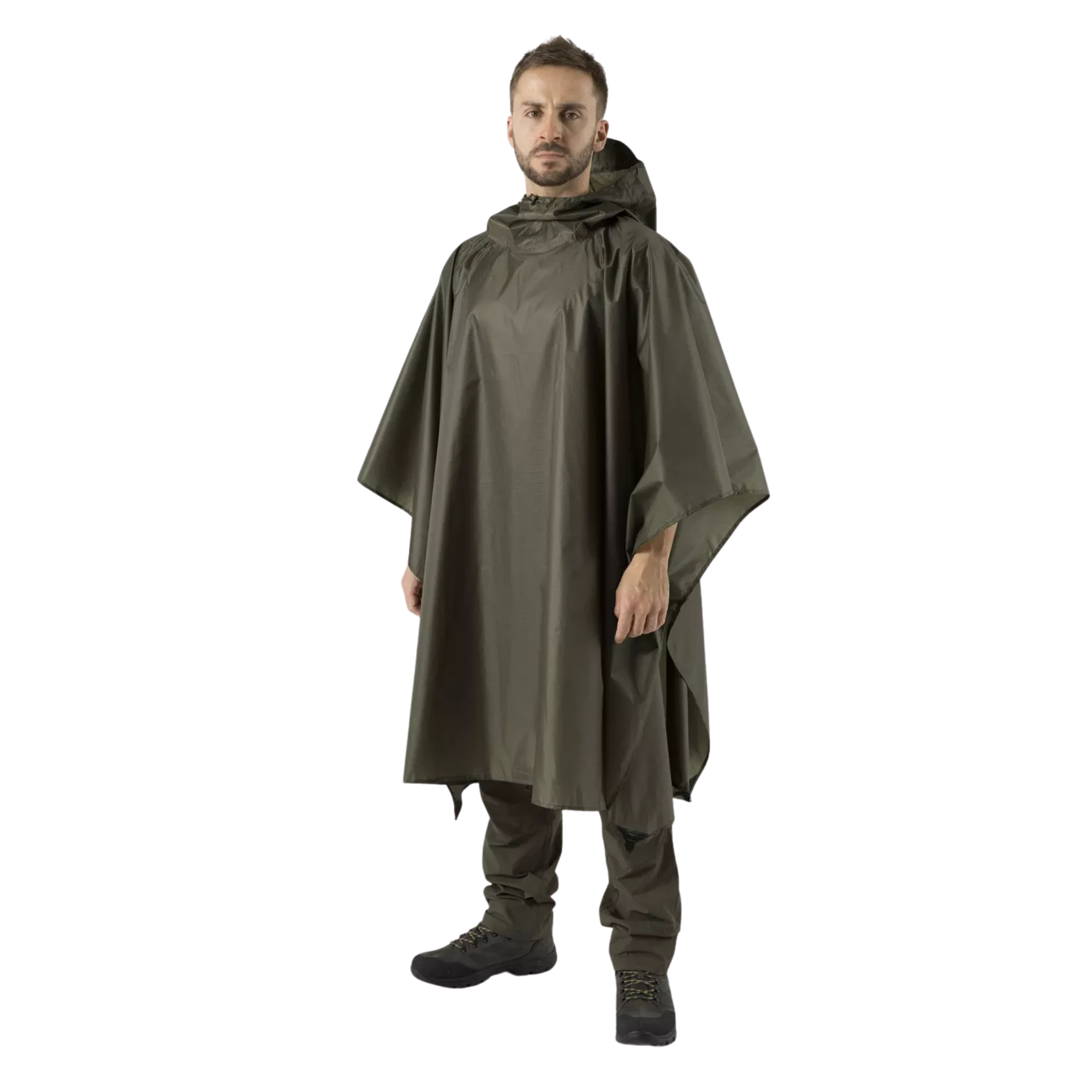Poncho antipioggia Helikon-Tex Lightweight Poncho, ultraleggero e impermeabile, utilizzabile come telo, riparo o telo per amaca, con cappuccio regolabile e bottoni a pressione laterali
