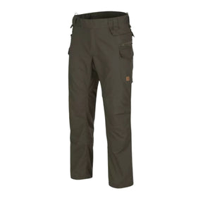 Helikon-Tex Pilgrim Pants pantaloni tecnici in tessuto DuraCanvas con rinforzi sulle ginocchia, tasche e vita rialzata per protezione renale. Ideali per bushcraft, escursionismo e attività outdoor impegnative.