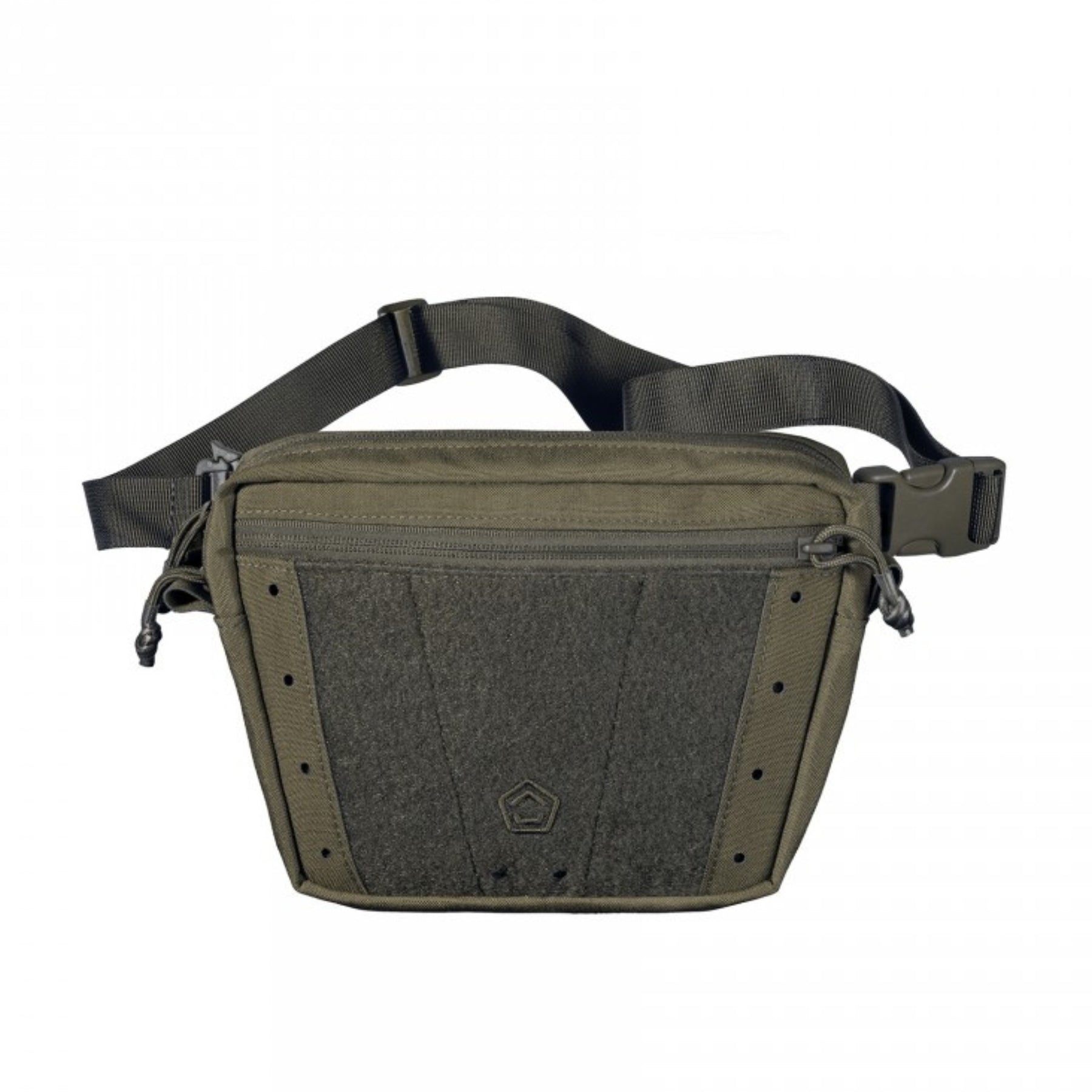Pentagon Amina Dangler Pouch marsupio tattico multifunzione e tasca dangler per gilet portapiastre con pannello frontale a strappo per patch, fori di drenaggio e cinghia regolabile con fibbia a sgancio rapido per uso EDC e outdoor.