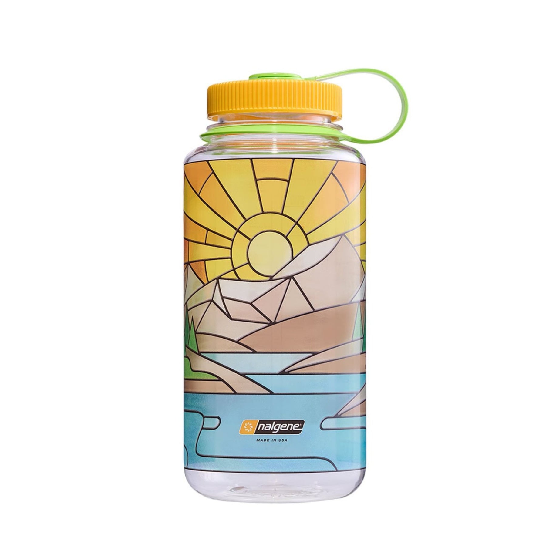 NALGENE | WIDE MOUTH STAINED GLASS PRINT BOTTLE River - Borraccia a bocca larga 0.94 L