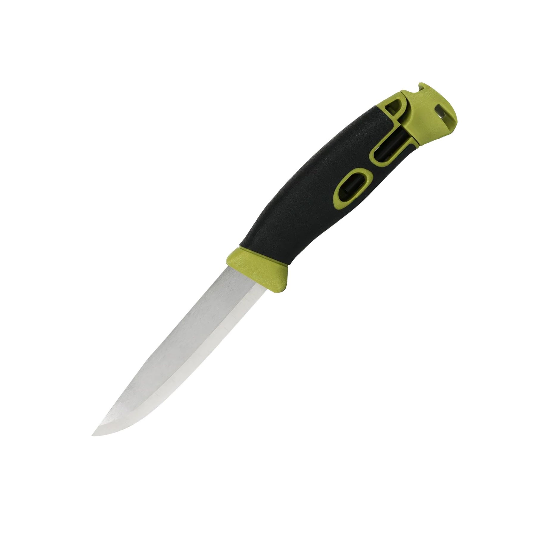 Morakniv Companion Spark coltello a lama fissa in acciaio inossidabile con acciarino integrato nell'impugnatura ergonomica antiscivolo e cordino riflettente per outdoor e bushcraft