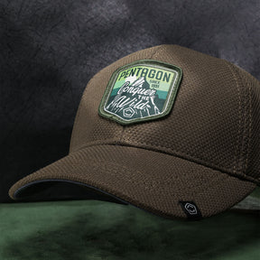 Pentagon Conquer BB Cap cappello tattico da baseball traspirante con patch frontale ricamata Conquer The Wild e visiera curva preformata