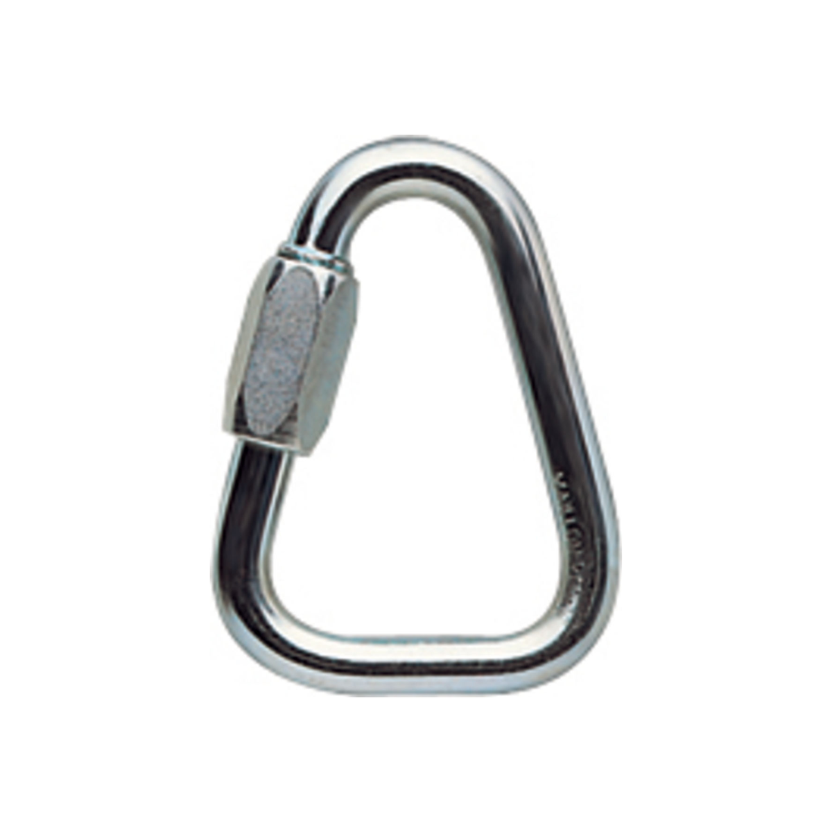 Petzl Delta Maglia rapida triangolare in acciaio ad alta resistenza con chiusura a vite progettata per il collegamento stabile di imbracature o per soste fisse garantendo massima sicurezza e durata in applicazioni di alpinismo lavoro in quota e soccorso tecnico