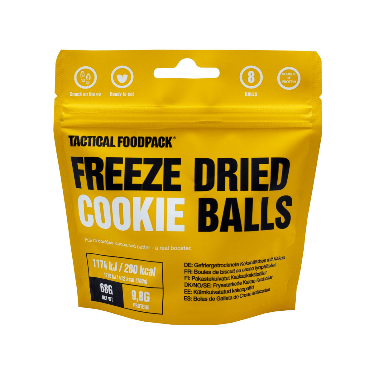 Tactical Foodpack | Freeze-Dried Cookie Balls 68g - Biscotti liofilizzati