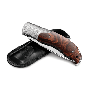 Viper Quality Coltello chiudibile artigianale con lama satinata in acciaio inossidabile e manico ergonomico disponibile in pregiate finiture di legno o con inserti TITANIO dotato di sistema di apertura fluido e design elegante ideale per il porto quotidiano e collezionismo