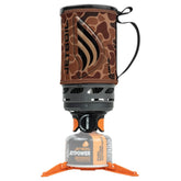 Jetboil Flash Fast Boil System fornello a gas da campeggio con tazza integrata da 1.0L munita di custodia isolante e indicatore termocromatico di ebollizione poggiato su cartuccia di combustibile Jetpower stabilizzata da treppiede per escursionismo e outdoor
