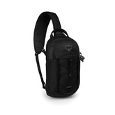 Osprey Quasar Sling borsa monospalla da 6 L adatta per l'uso quotidiano. Presenta uno spallaccio singolo imbottito e ambidestro, schienale ventilato AirScape, ampio scomparto principale con tasca per tablet, cordino elastico frontale e daisy chain per il fissaggio di attrezzatura outdoor.