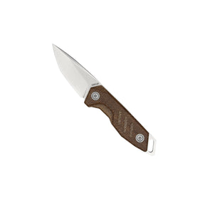 Extrema Ratio BFK NANO coltello a lama fissa neck knife compatto con lama drop point in acciaio, guancette ergonomiche sagomate e foro passante per cordino da porto al collo o EDC tattico