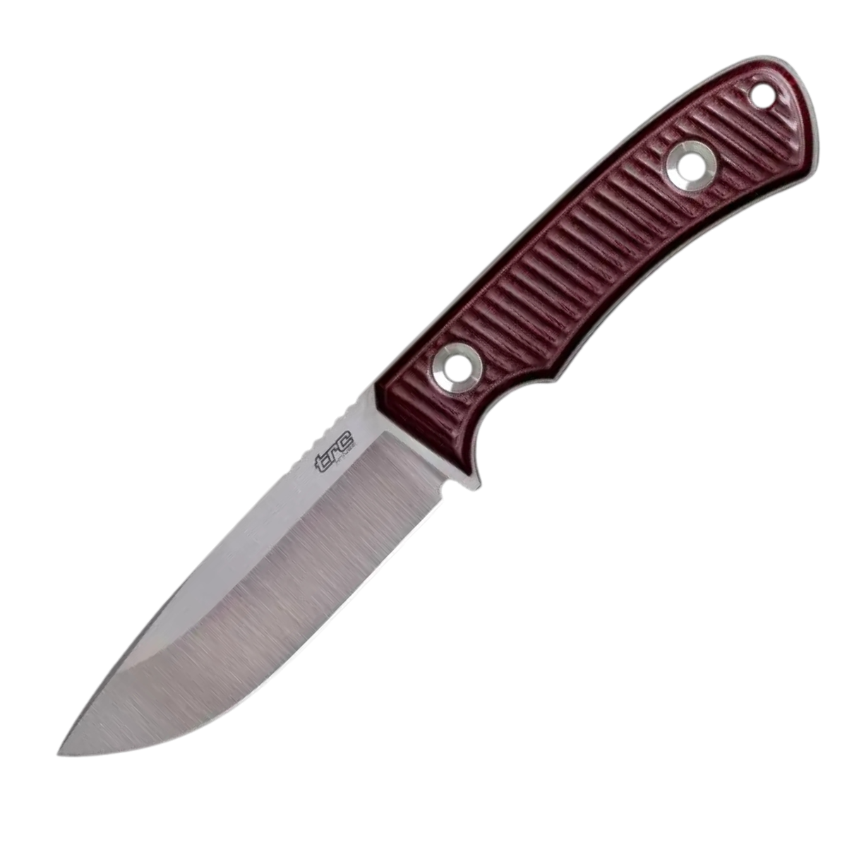TRC Polheim 15 Anniversary, coltello a lama fissa in edizione speciale, manico in Micarta a strisce e fodero in cuoio marrone, coltello da bushcraft e collezione, su backpacco.it