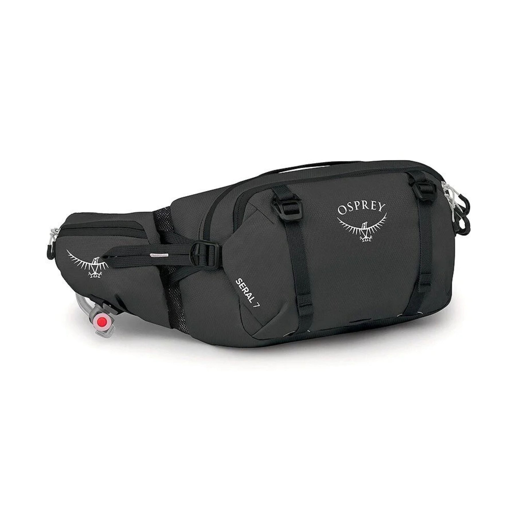 Osprey Seral 7 marsupio idrico da ciclismo e MTB con capacità 7 litri, serbatoio d'acqua integrato, tasche organizer con cerniera e cinghie di compressione stabilizzanti. Collezione 2026.