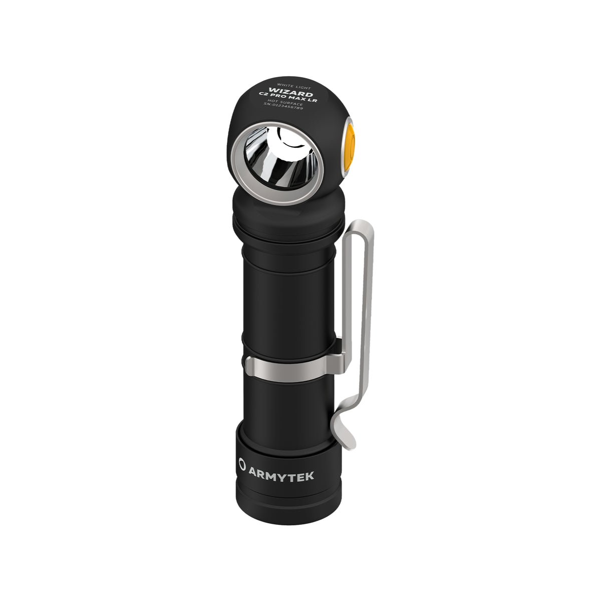Armytek Wizard C2 Pro Max LR torcia  frontale e palmare a lungo raggio angolare multiuso con clip da tasca