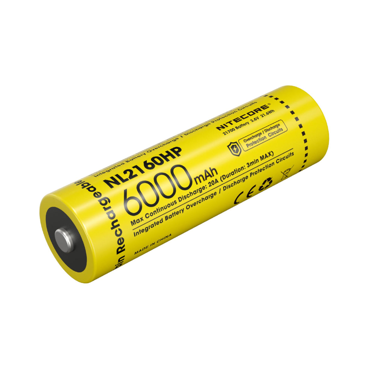 NITECORE | NL2160HP - Batteria Li-ion 21700 da 6000 mAh