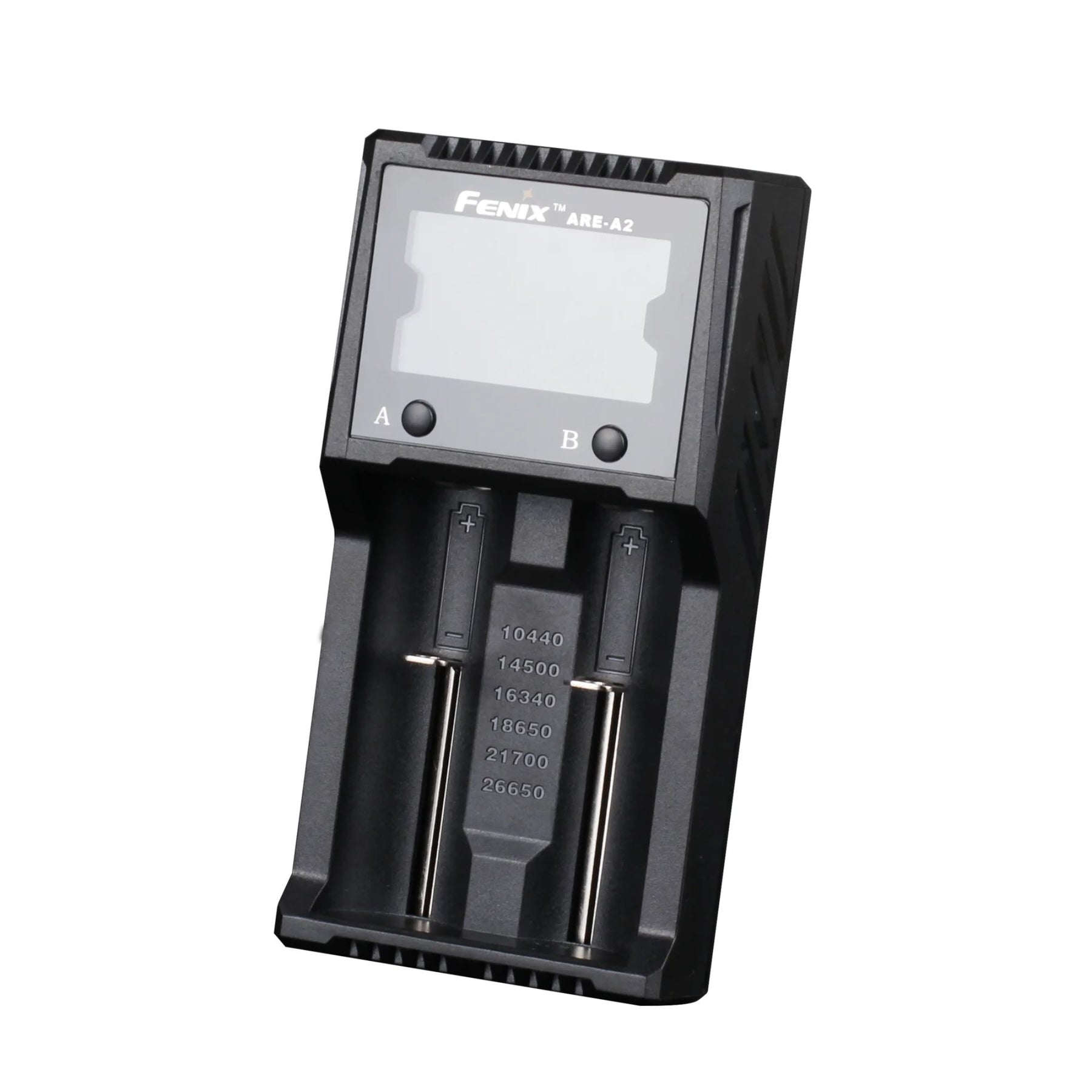 Fenix ARE-A2 caricabatterie intelligente a due slot con display LCD per batterie ricaricabili li-ion e ni-mh ideale per torce ed equipaggiamento tattico e outdoor