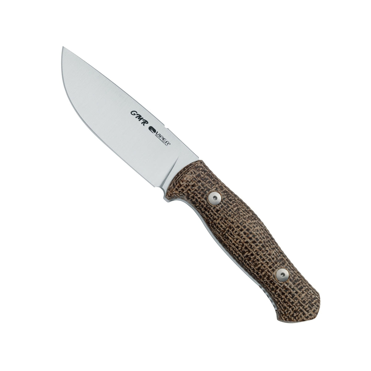 Viper GMR coltello a lama fissa con profilo drop point bisello alto e impugnatura ergonomica con viti passanti per bushcraft caccia e outdoor