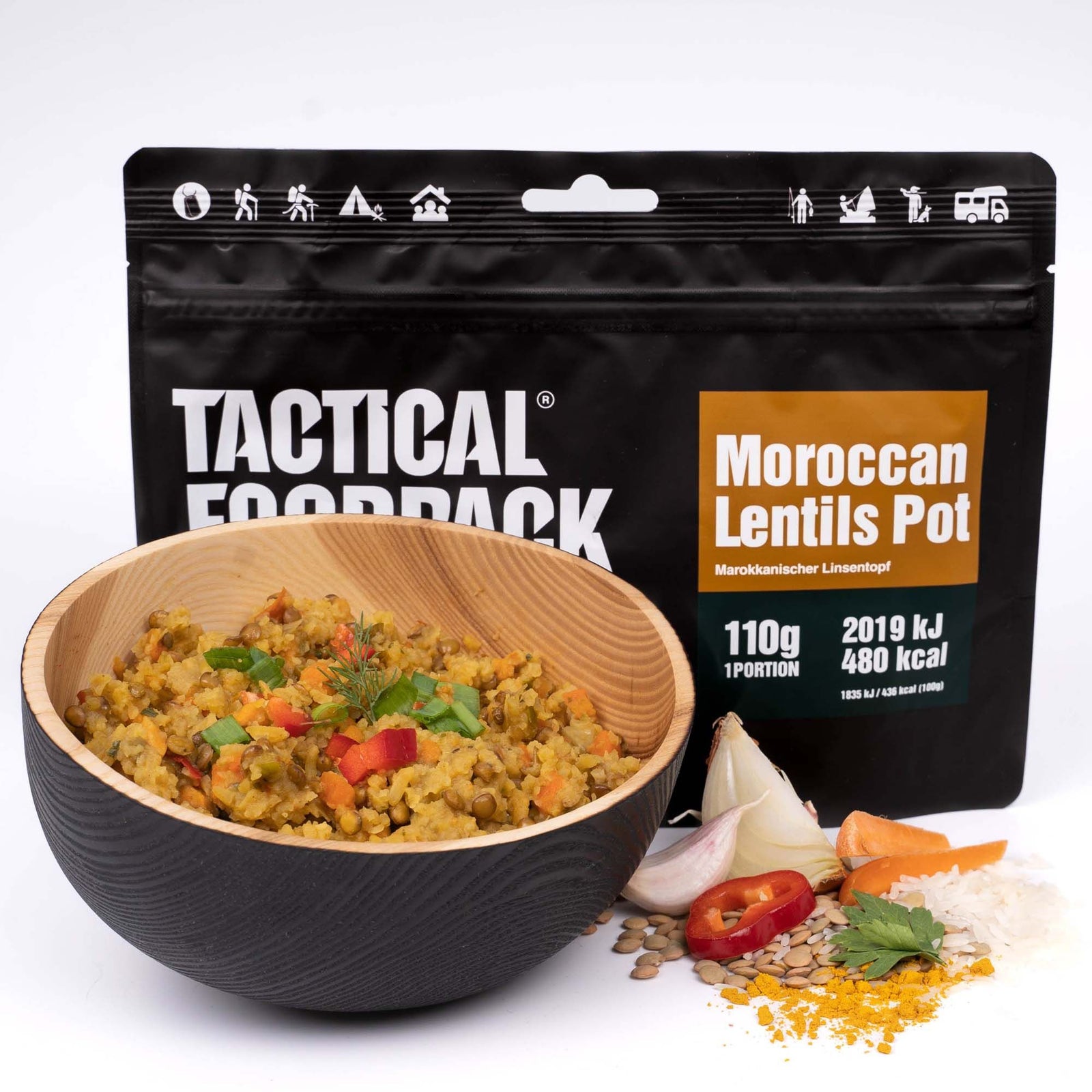 Tactical Foodpack | Moroccan Lentils Pot 110g - Stufato di lenticchie