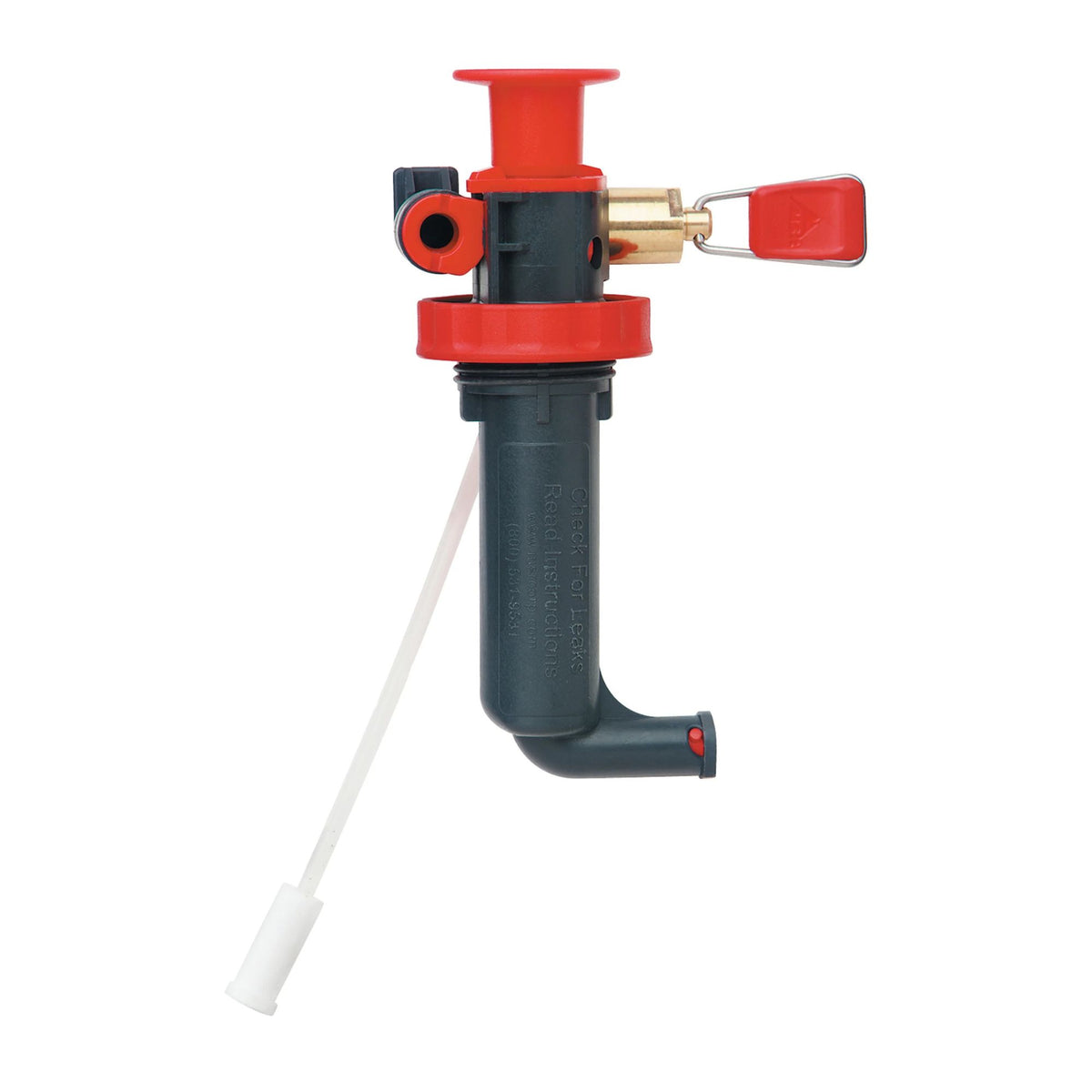 MSR Standard Fuel Pump pompa carburante universale per fornelli multicombustibile MSR come WhisperLite, XGK EX e SimmerLite. Include valvola di controllo, pescante e guarnizioni per una pressurizzazione sicura e affidabile in campeggio e spedizioni.