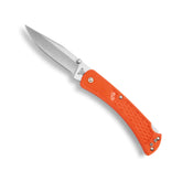 Buck 110 Slim Select coltello chiudibile EDC con lama clip point in acciaio 420HC, perno per apertura a una mano, sistema di blocco back lock e impugnatura ergonomica leggera in nylon rinforzato, ideale per outdoor e porto quotidiano.