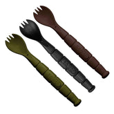 KA-BAR Field Kit Spork & Knife set da 3 spork con coltello integrato nel manico in polimero per attrezzatura outdoor e sopravvivenza