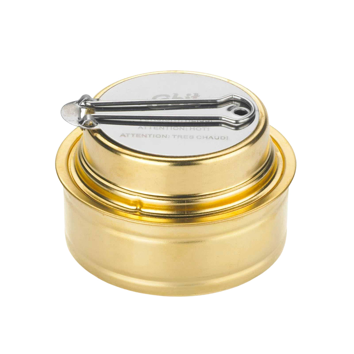 Esbit Alcohol Burner fornello ad alcool compatto in ottone con tappo a vite ermetico, guarnizione in gomma e regolatore di fiamma con manico pieghevole per cucina da campo, trekking, campeggio e bushcraft