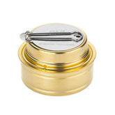 Esbit Alcohol Burner fornello ad alcool compatto in ottone con tappo a vite ermetico, guarnizione in gomma e regolatore di fiamma con manico pieghevole per cucina da campo, trekking, campeggio e bushcraft