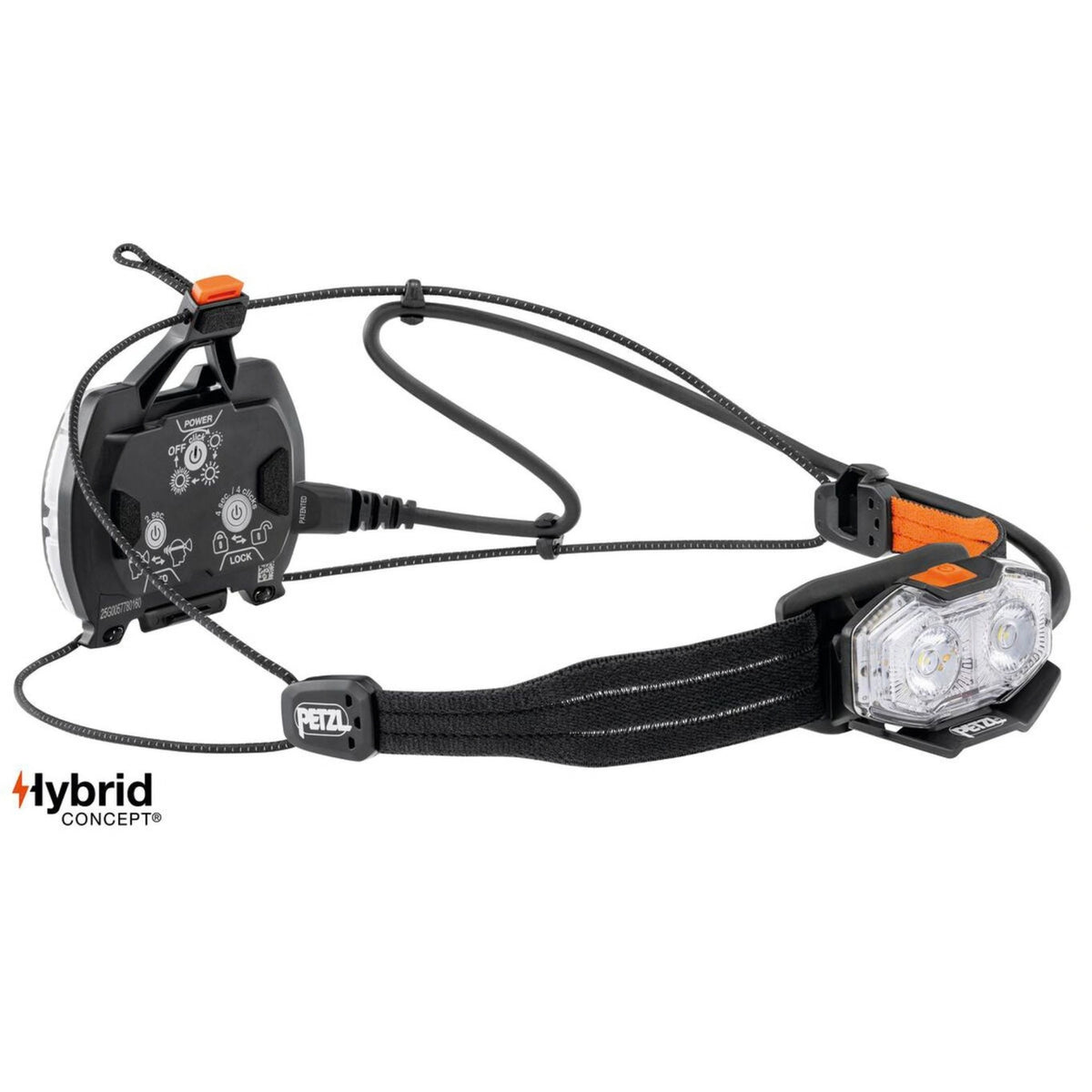 Petzl NAO LT torcia frontale ricaricabile da 600 lumen, fascia ergonomica, luce posteriore rossa e pacco batteria posteriore USB, progettata per trail running, alpinismo e ultra-running.