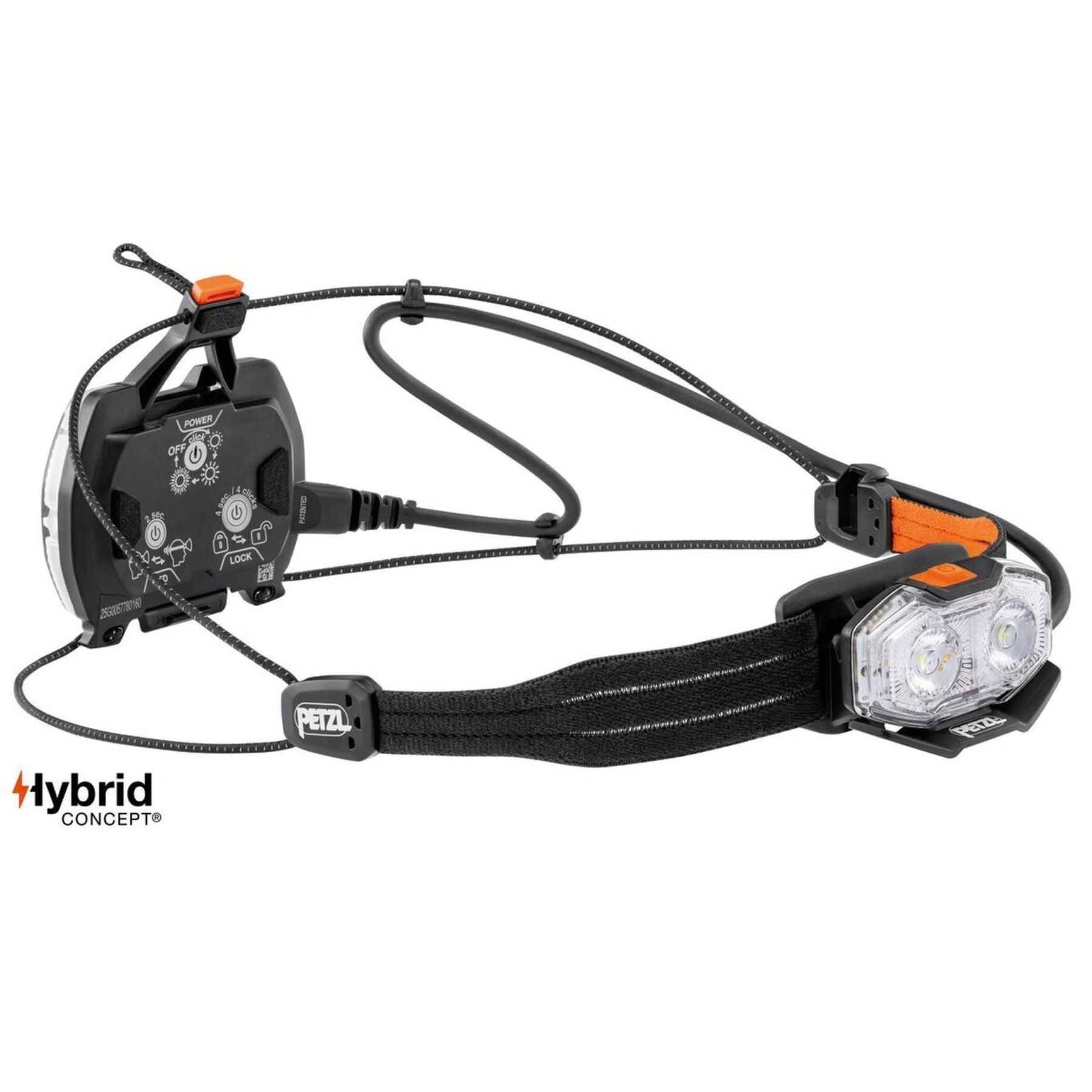 Petzl NAO LT torcia frontale ricaricabile da 600 lumen, fascia ergonomica, luce posteriore rossa e pacco batteria posteriore USB, progettata per trail running, alpinismo e ultra-running.