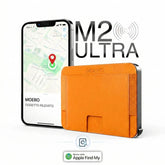 MOERO | M2 ULTRA 17PRO ED COSMIC ORANGE - Portafoglio MagSafe con localizzatore - BackPacco - BP-MOERO-M2ULTRA-17PRO-ORG