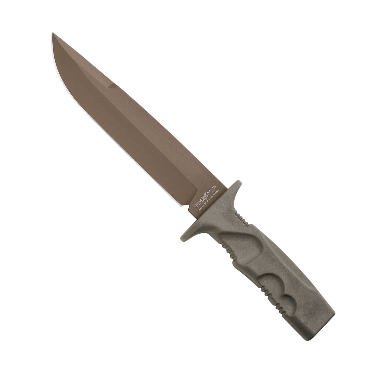 Fox Knives FKMD Taranis coltello a lama fissa tattico militare con profilo clip point impugnatura ergonomica sagomata e guardia doppia per uso outdoor e sopravvivenza