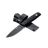 TRC Knives Classic Freedom DLC coltello a lama fissa da outdoor e bushcraft con lama Drop Point rivestita in DLC manico zigrinato con texture antiscivolo e passanti per il cordino completo di fodero in Kydex per il trasporto sicuro