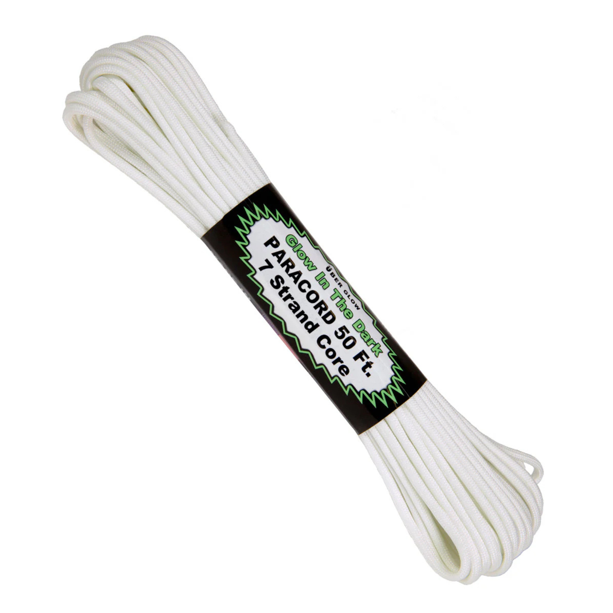 Atwood Rope Mfg 550 Paracord Glow in the Dark (fosforescente) da 50 piedi, cavo in Nylon con anima a 7 fili, ideale per equipaggiamento EDC, campeggio e kit di sopravvivenza.