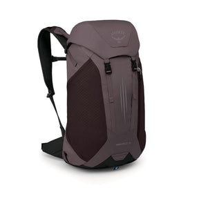 Osprey Hikelite LT 30 Zaino da 30 L ultraleggero da trekking ed escursionismo con schienale ventilato AirSpeed, tasche laterali in rete elasticizzata, spallacci ergonomici e chiusura a cappuccio con fibbie per outdoor su sfondo bianco.