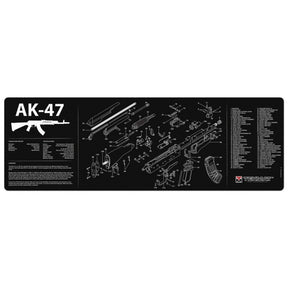 TekMat AK47 Gun Cleaning Mat tappetino per manutenzione armi con schema esploso dettagliato e specifiche tecniche