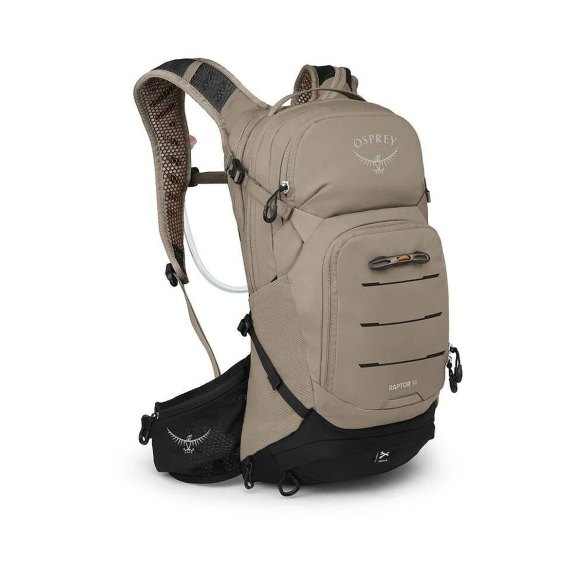 Osprey Raptor 14 zaino da ciclismo e mountain bike da 14 litri con pannello posteriore ventilato AirScape, attacco esterno per casco LidLock, scomparto per sacca idrica e sistema portattrezzi ToolWrap integrato per massima stabilità durante le uscite outdoor.