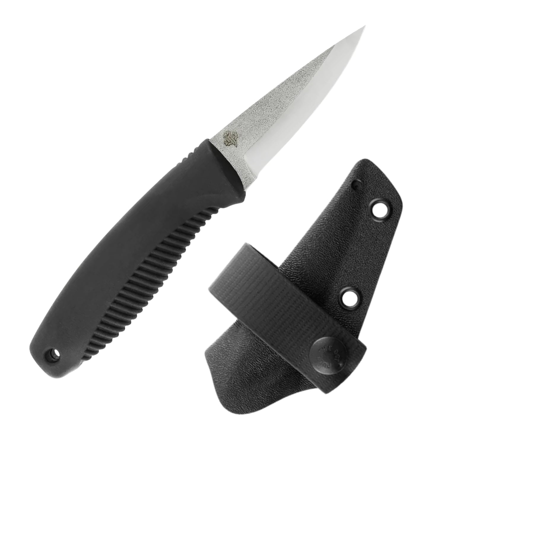 Peltonen M23 Ranger Cub N690 coltello a lama fissa compatto con lama in acciaio inossidabile, impugnatura ergonomica in TPE e fodero in cuoio o kydex per outdoor, bushcraft ed EDC.