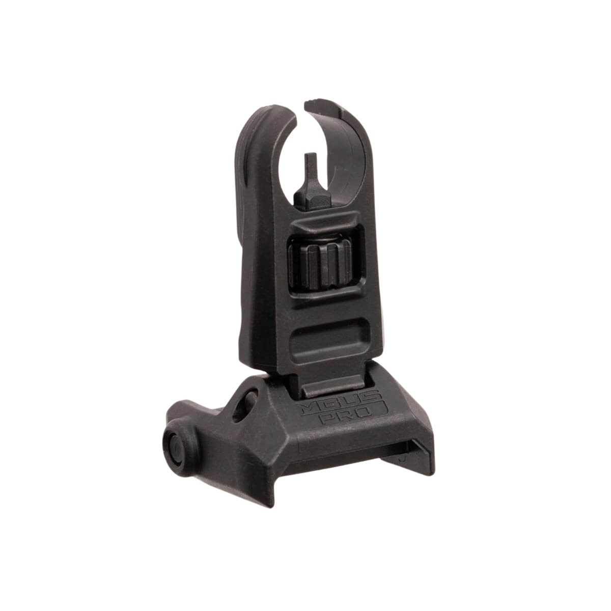 Tacca di mira frontale abbattibile Magpul MBUS PRO Sight Front Hooded, mirino di precisione in acciaio per slitte Picatinny, design a basso profilo e regolabile per fucili AR-15 e M4