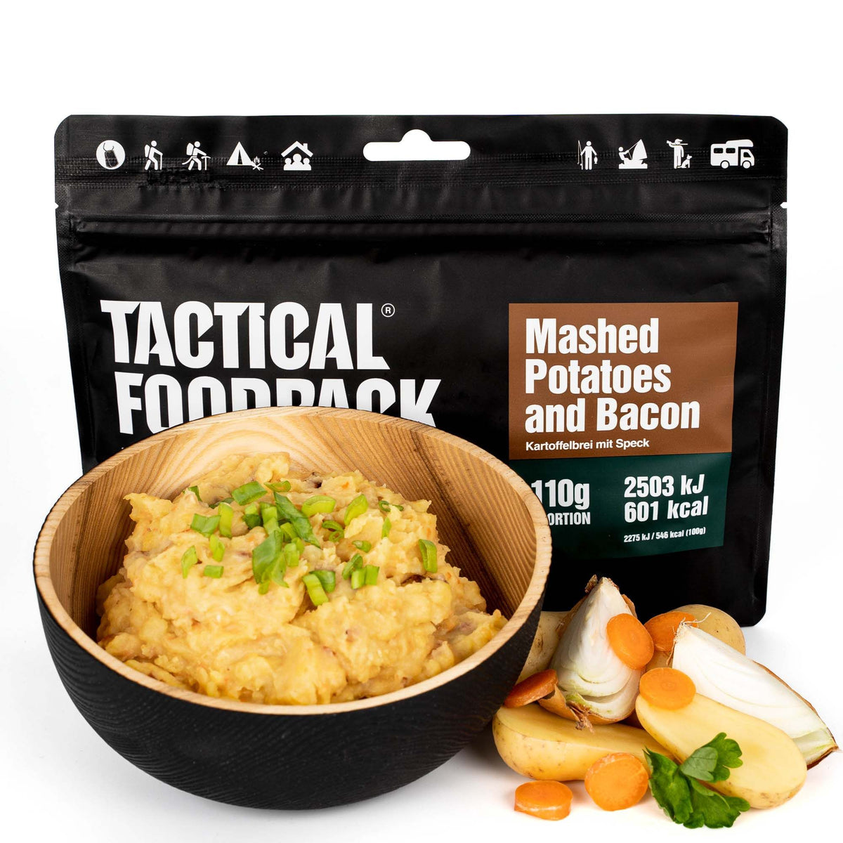 Tactical Foodpack | Mashed Potatoes and Bacon 110g - Purè di patate e pancetta