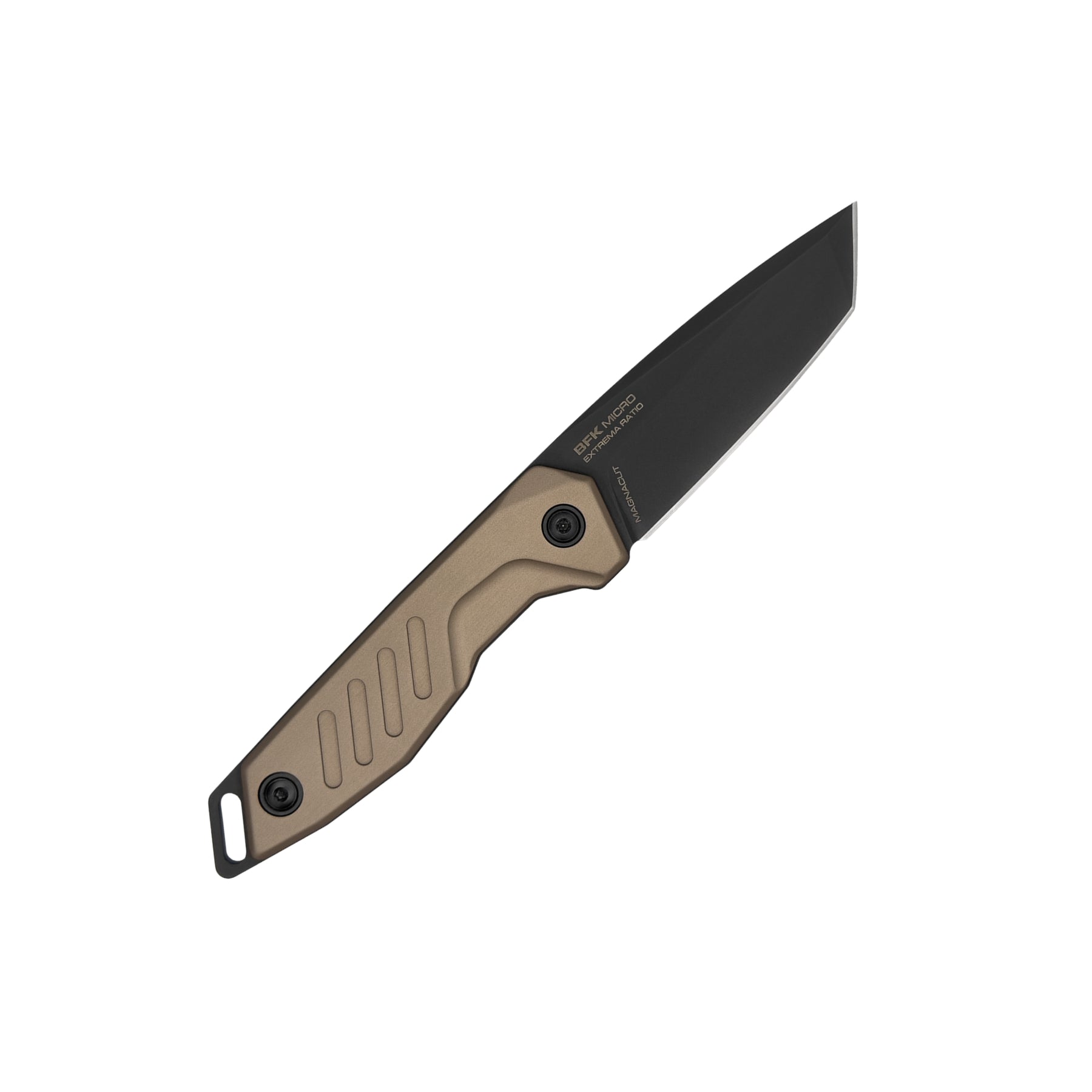 Extrema Ratio BFK Micro coltello a lama fissa compatto con profilo tanto modificato, impugnatura ergonomica sagomata e foro passante per cordino ideale per everyday carry tattico