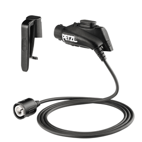 Petzl NAO Belt Kit Cavo di prolunga e clip di fissaggio per batteria lampada frontale NAO progettato per spostare l'alimentazione dalla testa alla cintura o nello zaino riducendo il peso sul capo e preservando l'autonomia delle celle in condizioni di freddo estremo