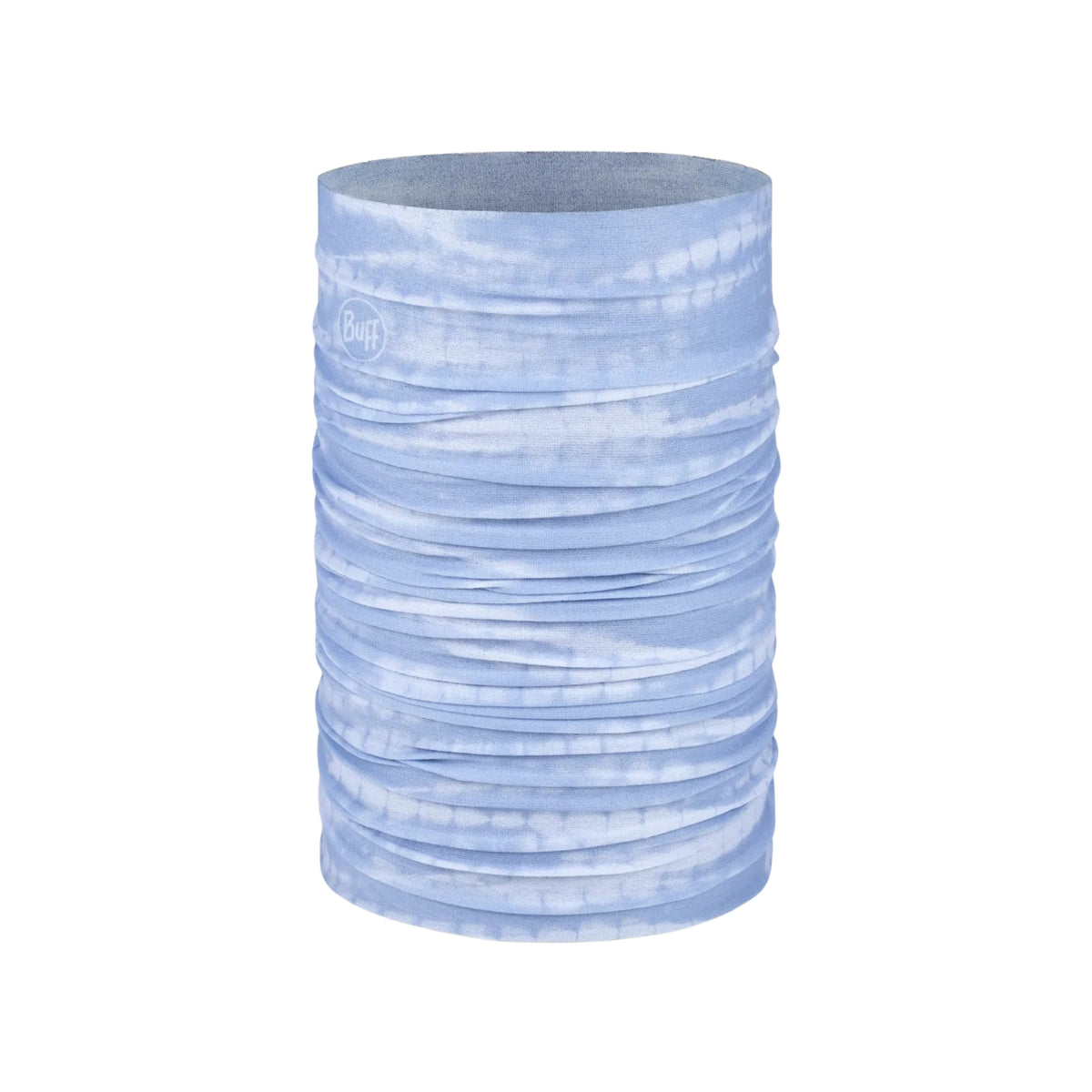 Buff Coolnet UV Neckwear Insect Shield Gevin GLORY BLUE scaldacollo multifunzionale repellente per insetti con protezione solare UPF 50+. Fascia elastica traspirante senza cuciture con logo visibile, ideale per trekking e attività all'aperto.