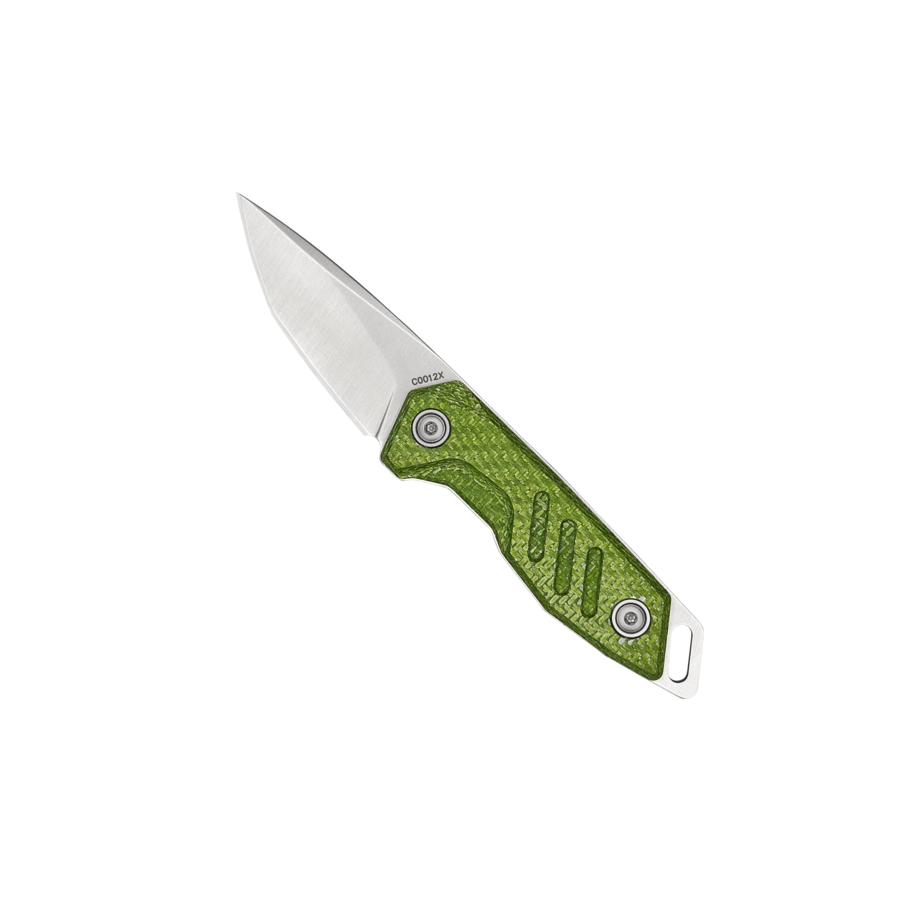 Extrema Ratio BFK NANO coltello a lama fissa neck knife compatto con lama drop point in acciaio, guancette ergonomiche sagomate e foro passante per cordino da porto al collo o EDC tattico