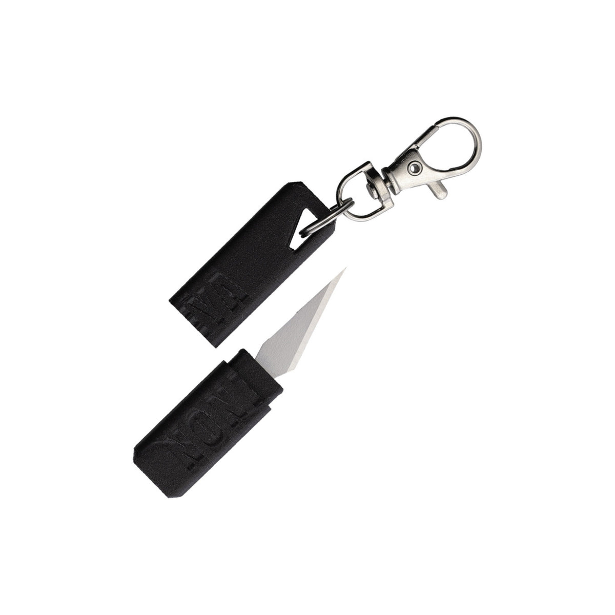 Bastinelli USB Noneya cutter portachiavi a forma di chiavetta USB con lama fissa a bisturi in acciaio inossidabile corpo stampato in 3D e piccolo moschettone ideale come strumento da taglio di backup per EDC