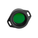 Armytek Filtro Verde accessorio ottico per torce tattiche con montatura in gomma con passanti per lacciolo.