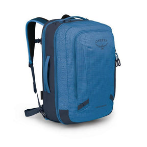 Osprey Transporter Travel Pack 44 zaino da viaggio da 44 litri con spallacci imbottiti, maniglia laterale e scomparti con cerniera in tessuto tecnico robusto. Ideale come bagaglio a mano per outdoor e trekking.