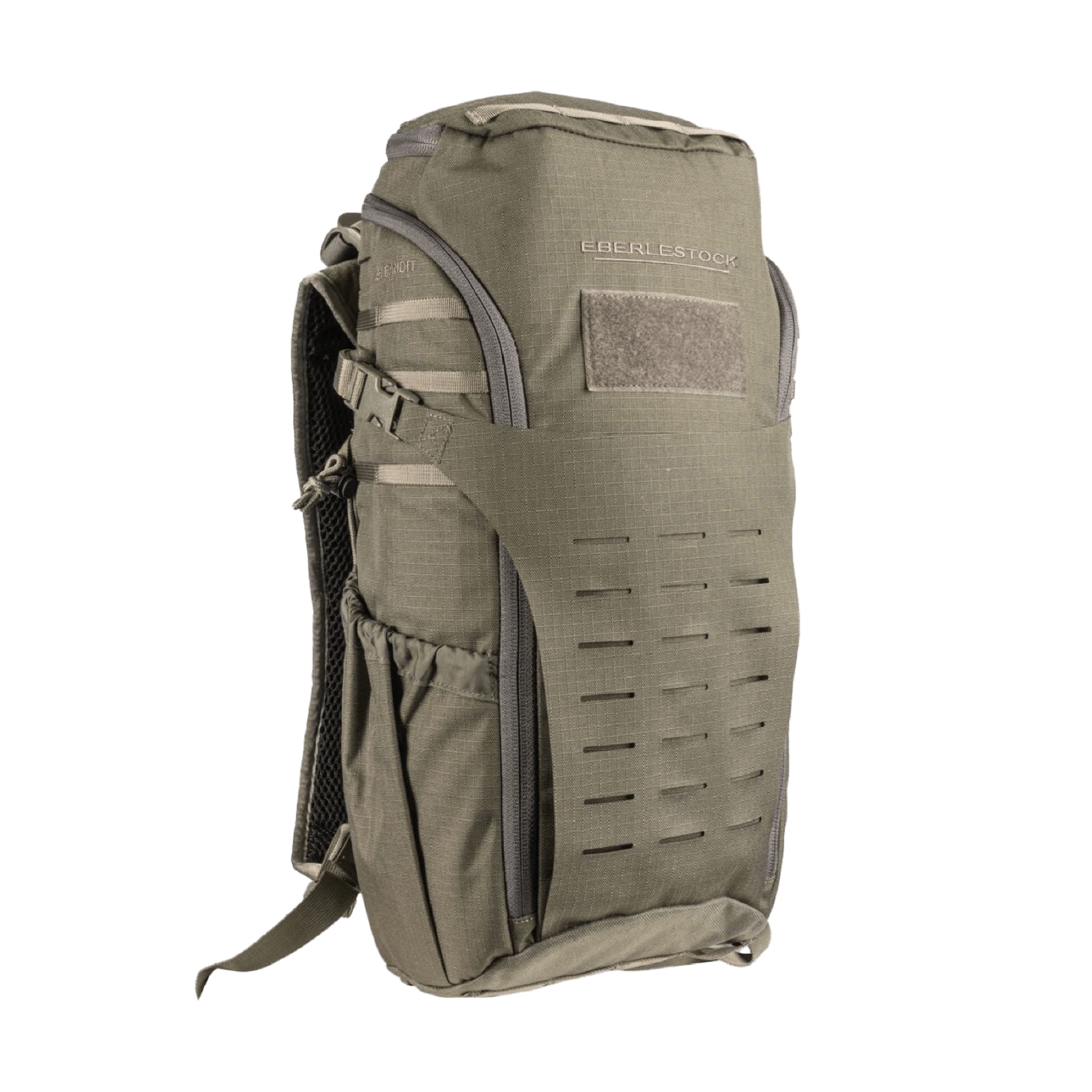 Zaino tattico compatto Eberlestock Bandit Pack da 13.68 litri, con cinghie di compressione laterali, pannello frontale con taglio laser per sistema MOLLE/PALS e velcro per patch