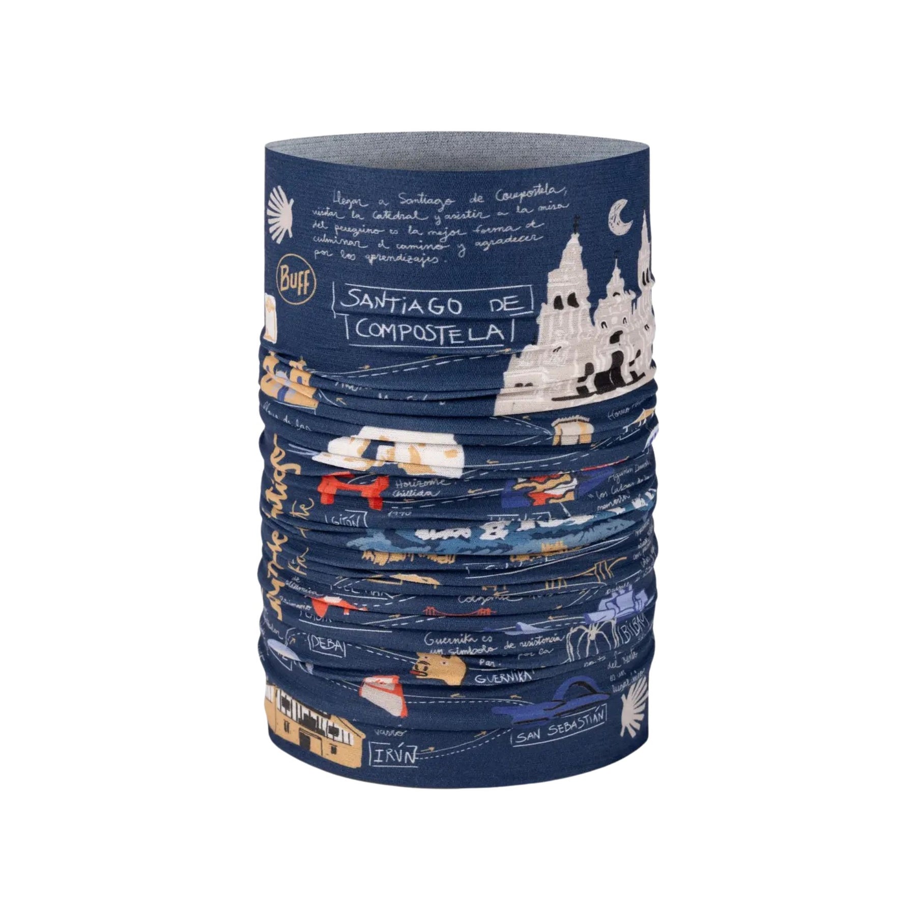 BUFF | COOLNET UV NECKWEAR - CAMINO NORTE NAVY - Scaldacollo con protezione solare - BackPacco - BP-BUFF-138352.787.10.00