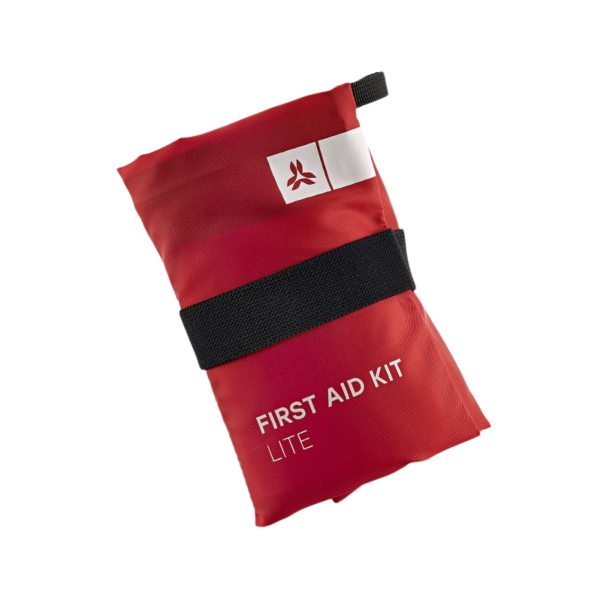 ARVA First Aid Kit Lite, pouch medica rossa leggera e compatta, kit di primo soccorso essenziale per escursionismo, sci e outdoor, con elastico nero di compressione, su backpacco.it