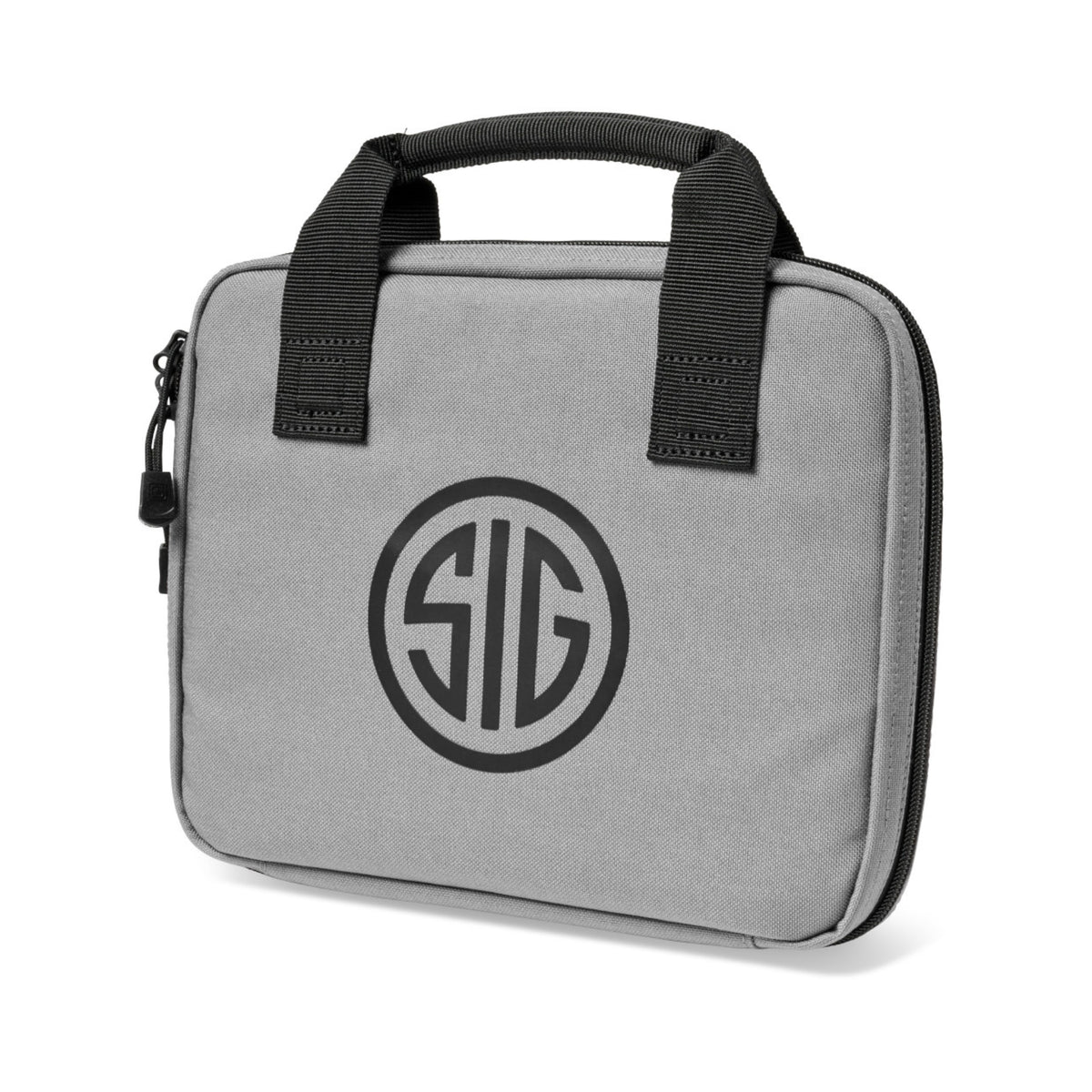 5.11 Tactical Single Pistol Case Sig Sauer custodia imbottita porta pistola in nylon 1050D ad alta resistenza con cerniera perimetrale YKK e maniglie superiori rinforzate logo SIG centrale per il trasporto sicuro dell'arma da fuoco a caccia e al poligono