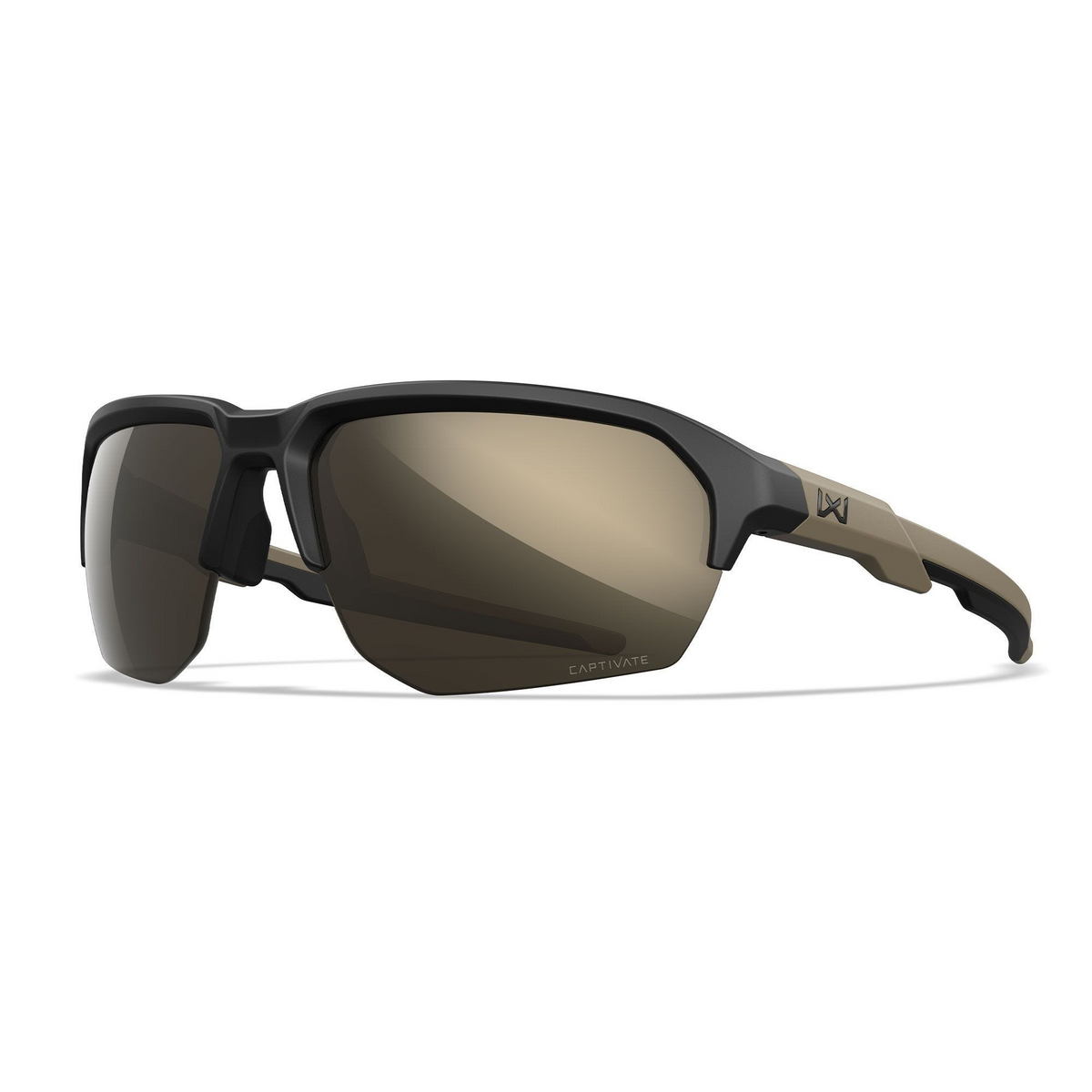 Occhiali da sole Wiley X WX JAKL CHJKL04 con lenti CAPTIVATE Tungsten Mirror non polarizzate, montatura semi-rimless ergonomica per uso outdoor, protezione UV 100% e certificazione ANSI Z87.1 e MIL-PRF-32432A, SU BACKPACCO.IT