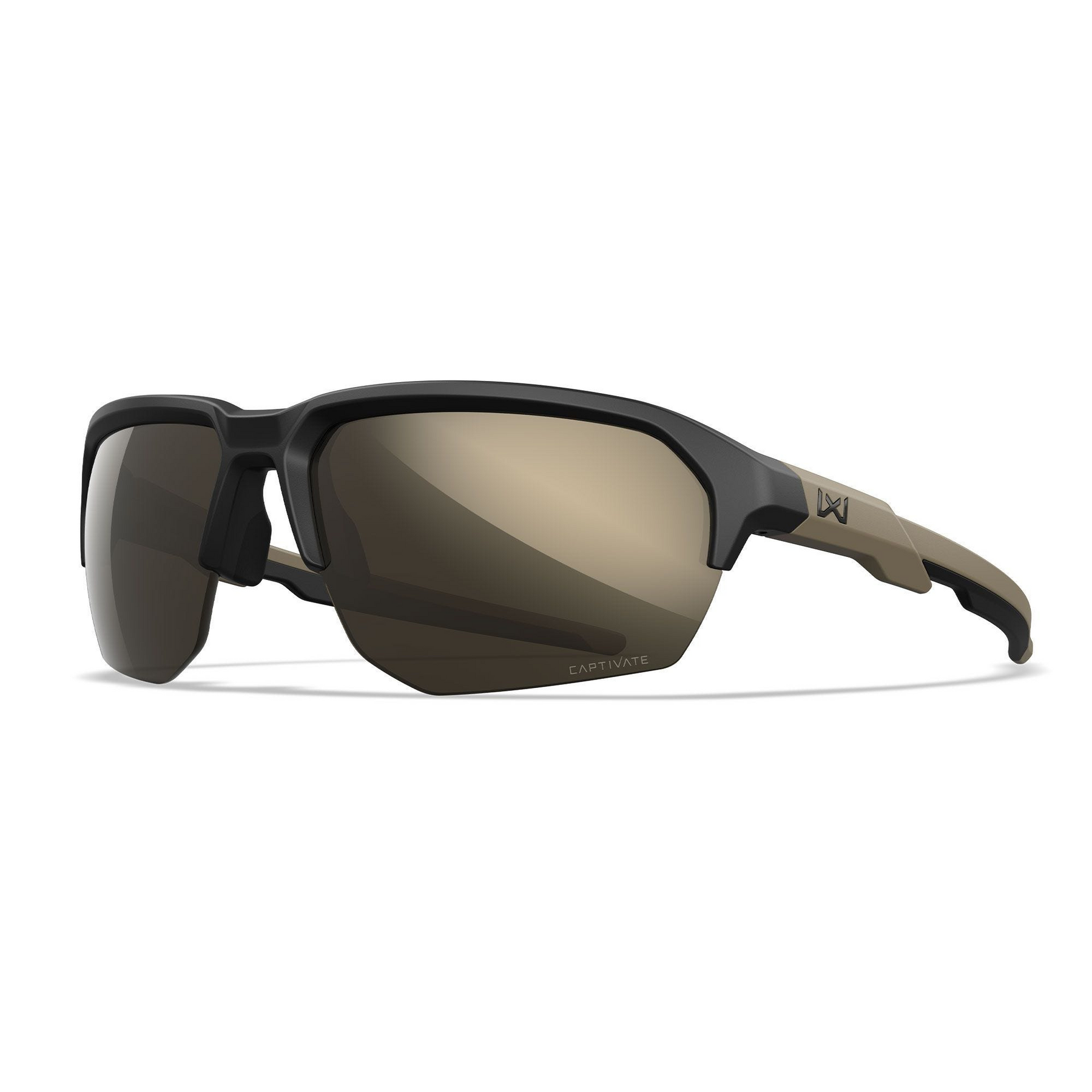 Occhiali da sole Wiley X WX JAKL CHJKL04 con lenti CAPTIVATE Tungsten Mirror non polarizzate, montatura semi-rimless ergonomica per uso outdoor, protezione UV 100% e certificazione ANSI Z87.1 e MIL-PRF-32432A, SU BACKPACCO.IT
