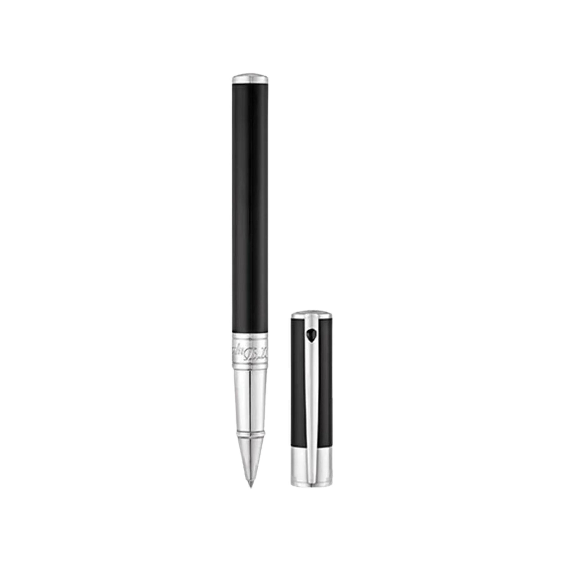 S.T. DUPONT | D-INITIAL Black and Chrome - Penna roller